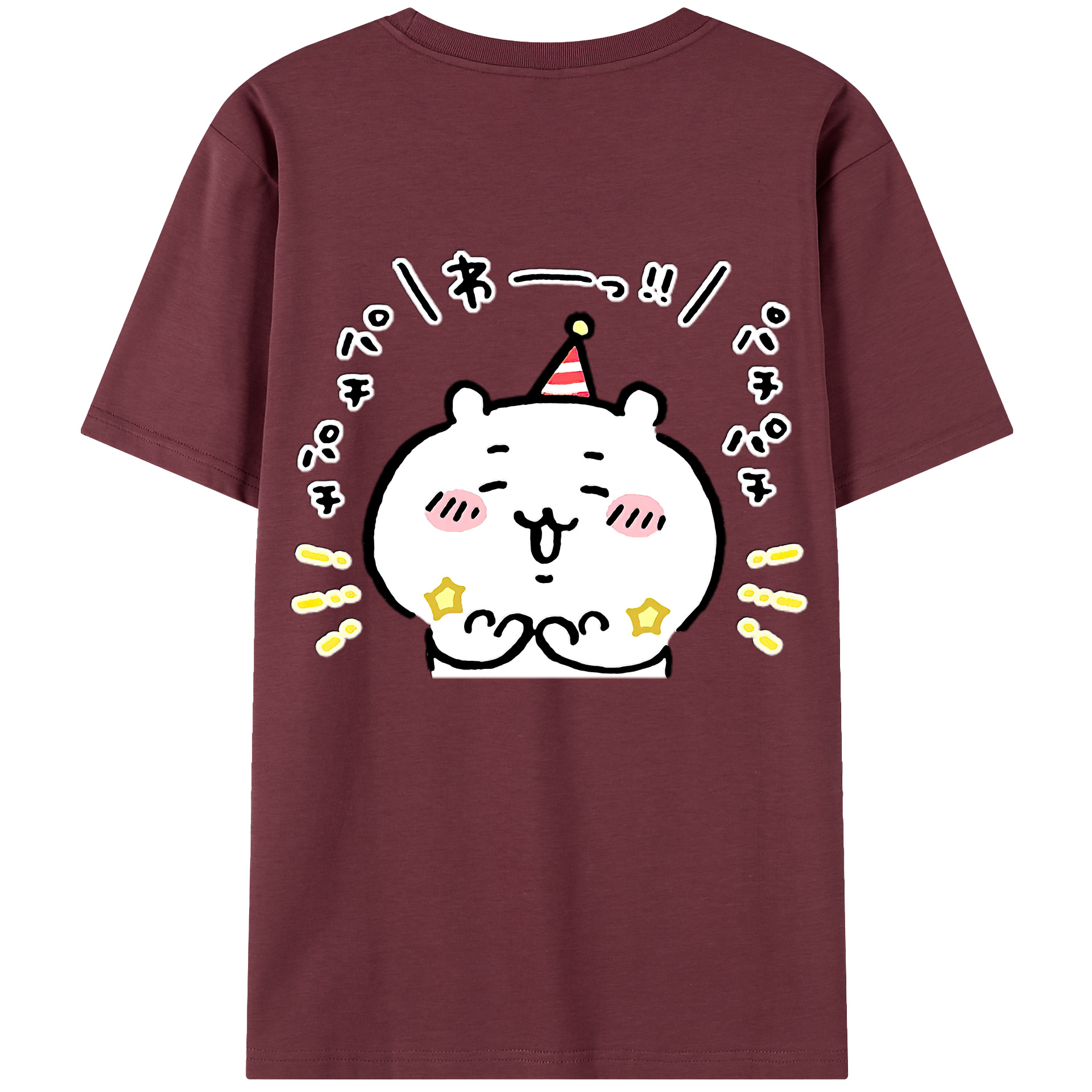 （画像用） ちいかわ ちいかわ Chii-kawa chiikawa 綿100％半袖Tシャツ（背面プリント）